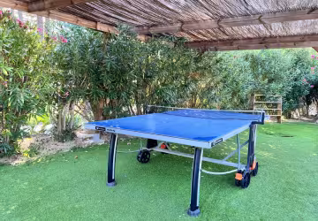 Table de ping-pong sur la pelouse