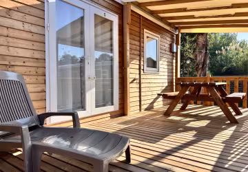 Terrasse couverte du chalet Premium 2