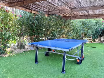 Table de ping-pong sur la pelouse